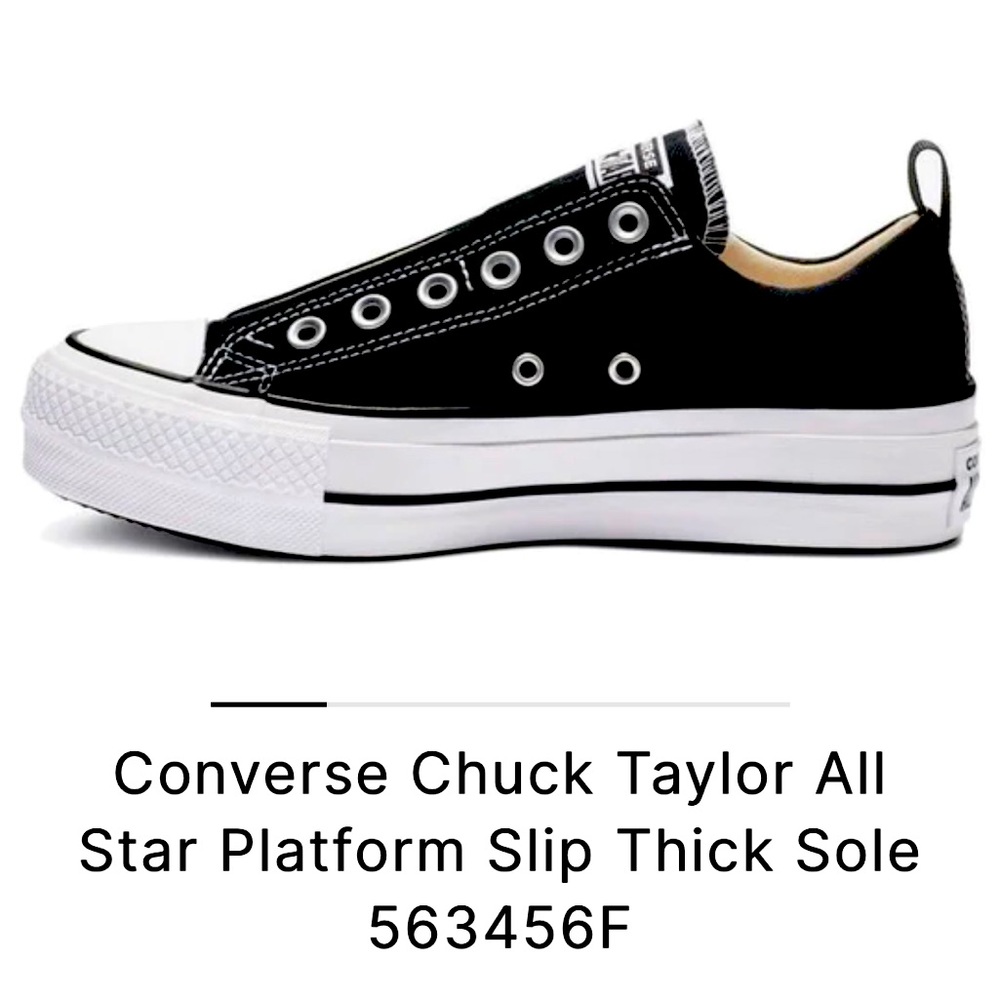New Converse Chuck Taylor All Star Platform Slip Thick Sole 563456F Sneakers 9.5